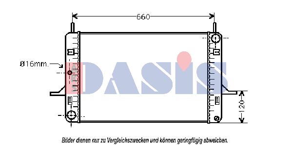 AKS DASIS Jäähdytin,moottorin jäähdytys 090041N